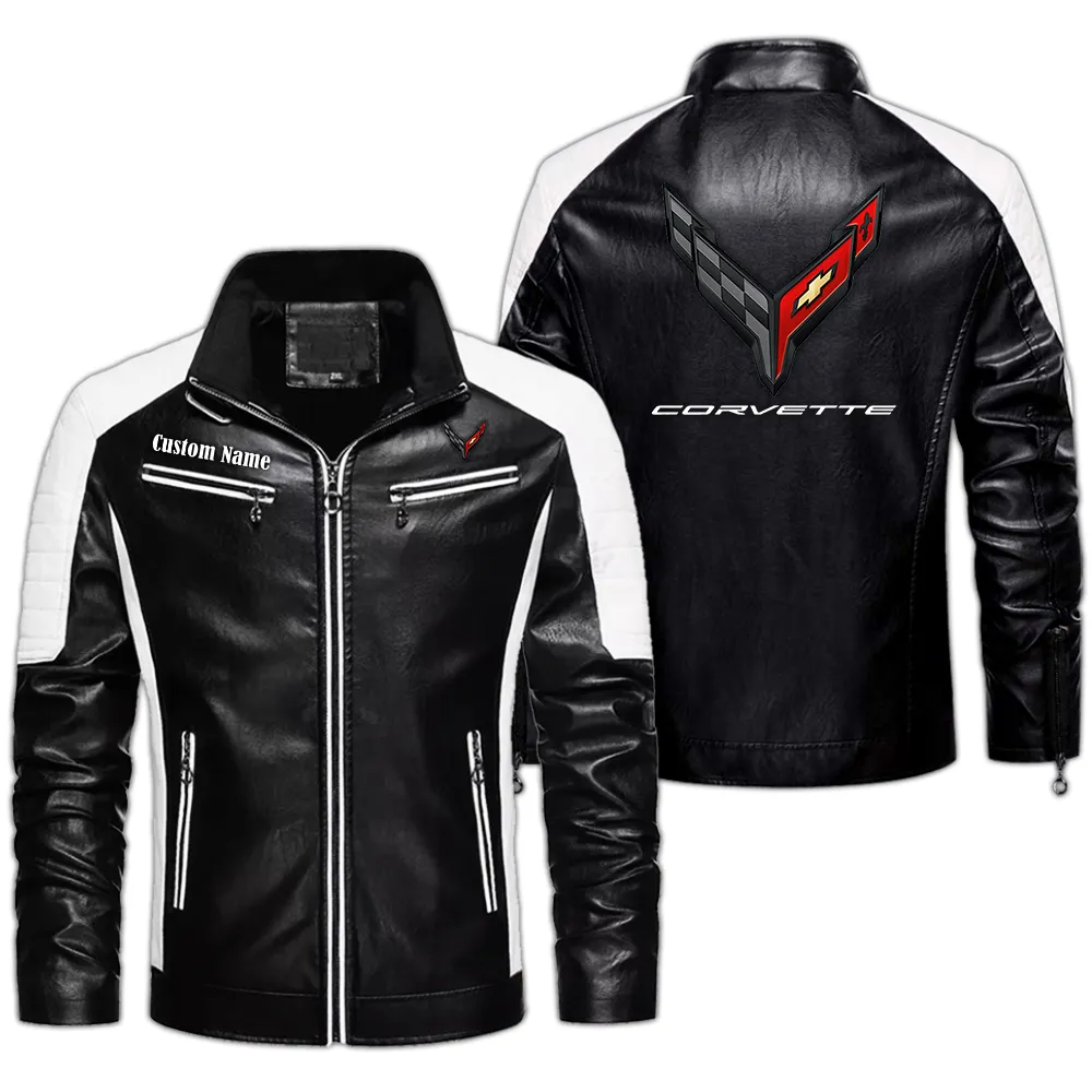 Performance Roadster Men's Pu Leather Jacket, Car Enthusiast Leather Look CAR040 - Black
