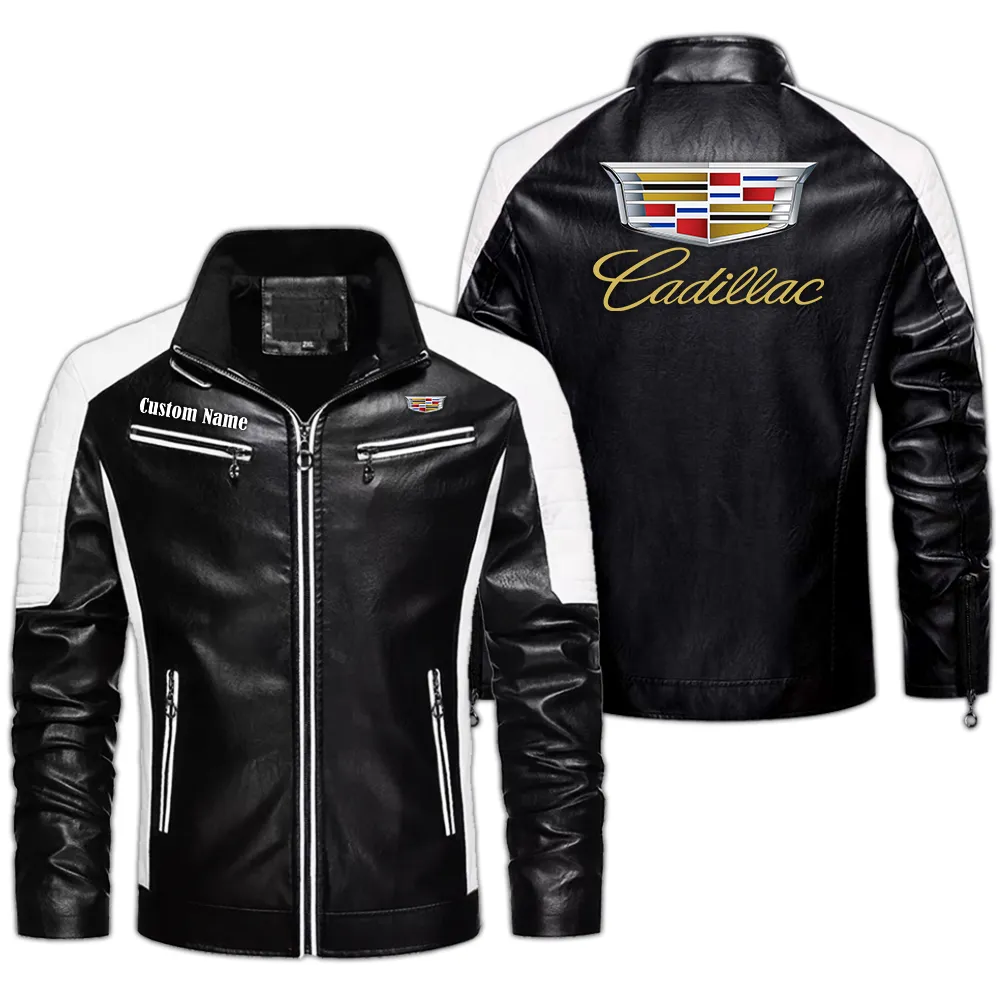 Classic American Cruiser Men's Pu Leather Jacket, Rugged Style for Drivers CAR040 - Black