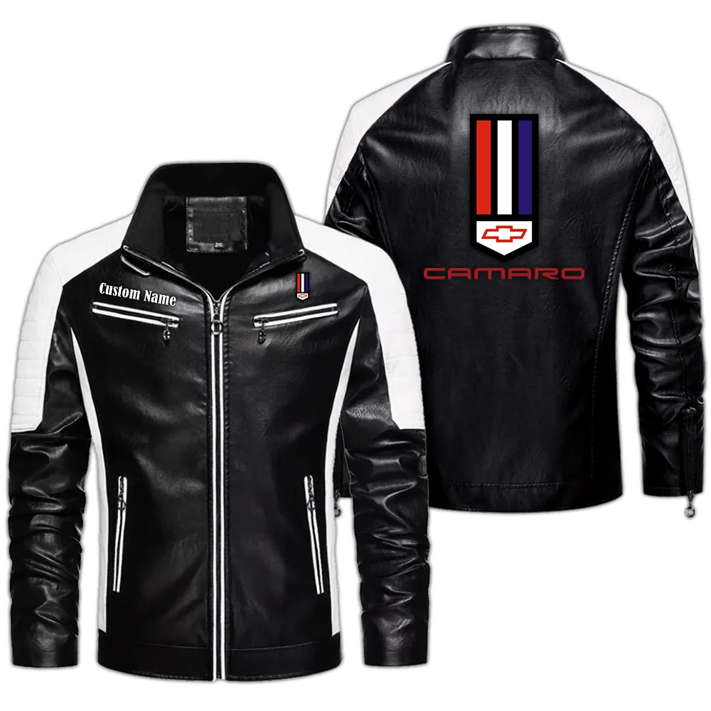 Muscle Car Men's Pu Leather Jacket, Driven Style PU Leather CAR040 - Black