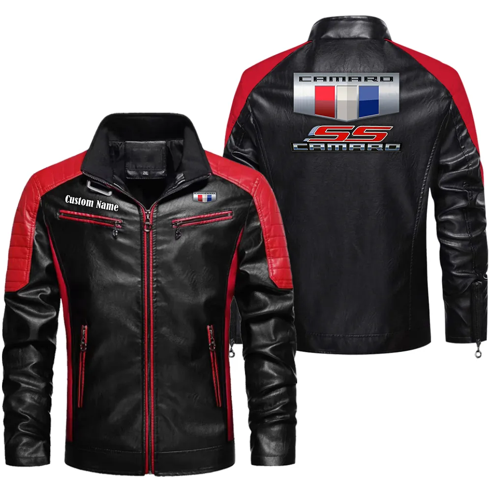 Sport Coupe Men's Pu Leather Jacket, Bold Streetwear PU Leather CAR040 - Red