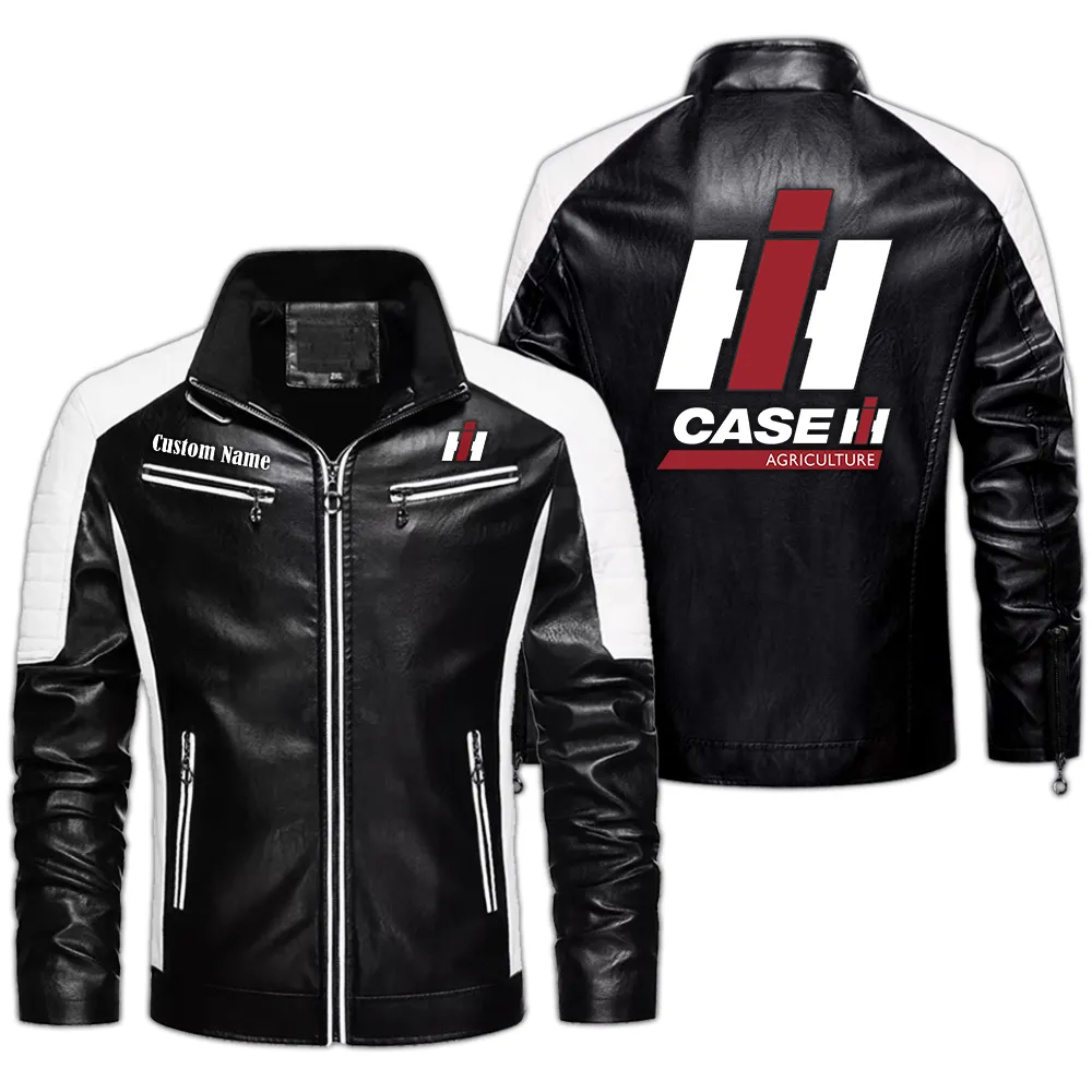Crop Tiller Men's Pu Leather Jacket, Street-Ready PU Leather Jacket CAR040 - Black