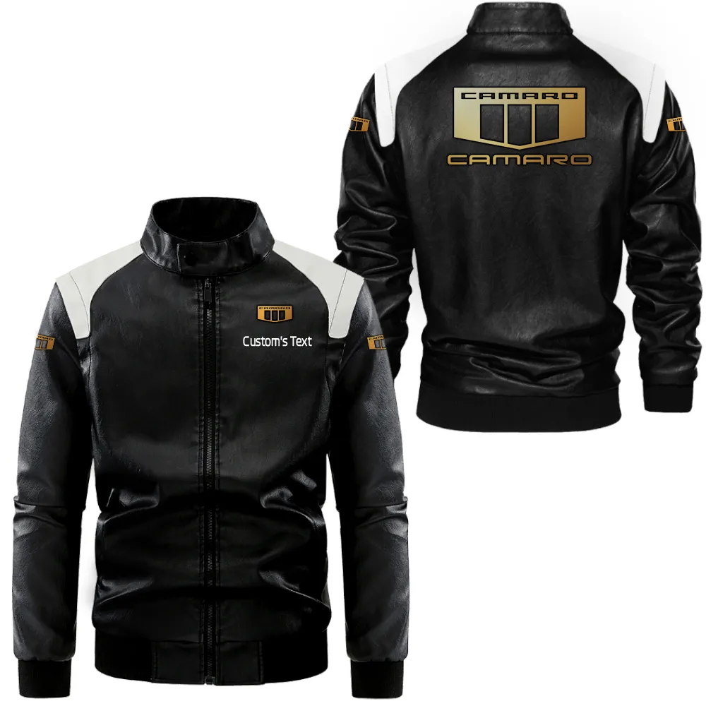 Classic Sports Coupe Black And White Leather Jacket, Bold Black & White Jacket CAR080