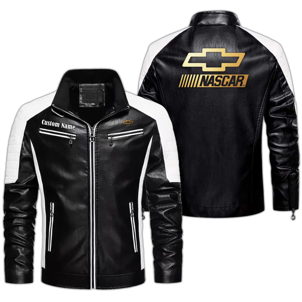 Speedster Men's Pu Leather Jacket, Car Culture PU Jacket CAR040 - Black