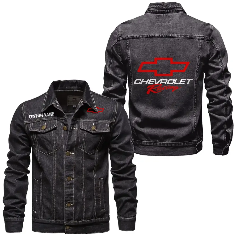 Garage Fit Denim Jacket, Classic Fit Gearhead Spirit CAR190 - Black