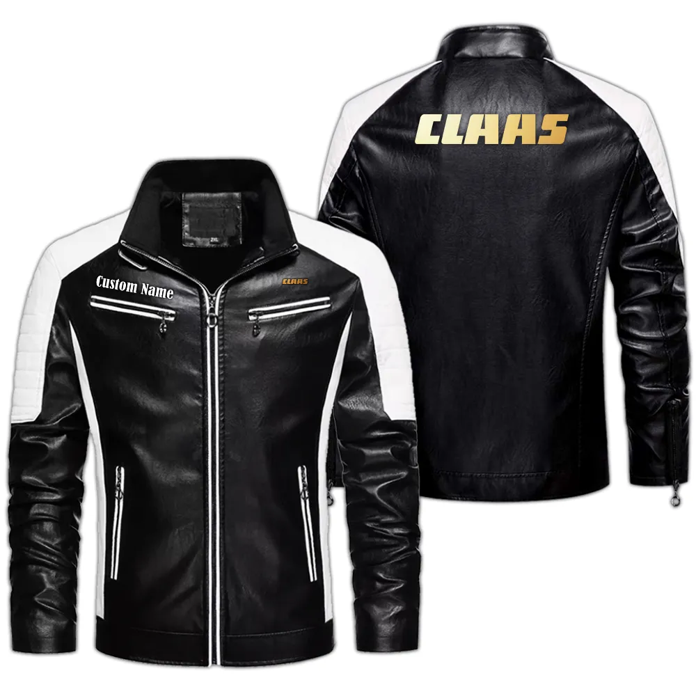 High-Efficiency Harvester Men's Pu Leather Jacket, Motorcycle Spirit PU Style CAR040 - Black