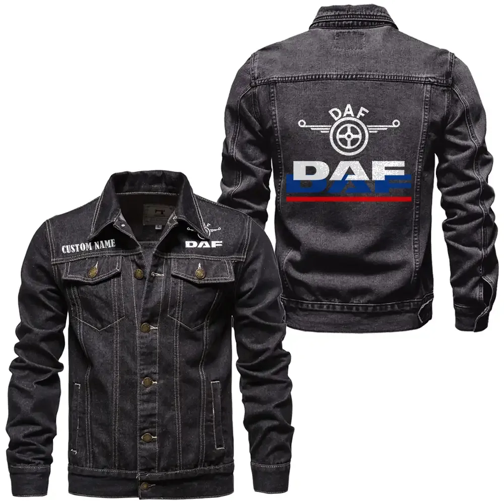 Industrial Vehicle Denim Jacket, Streetwear Denim with Attitude CAR190 - Black