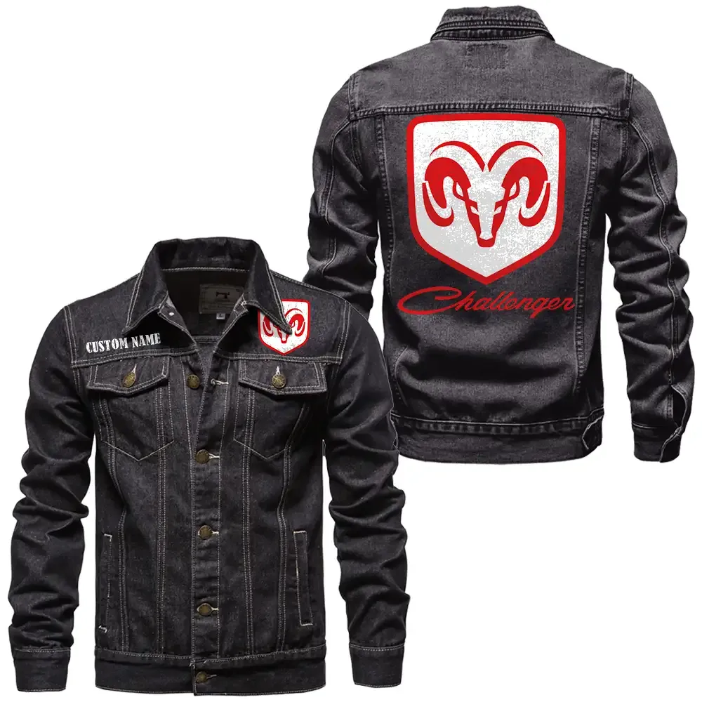 Sports Muscle Car Denim Jacket, Car Culture Denim Style CAR190 - Black