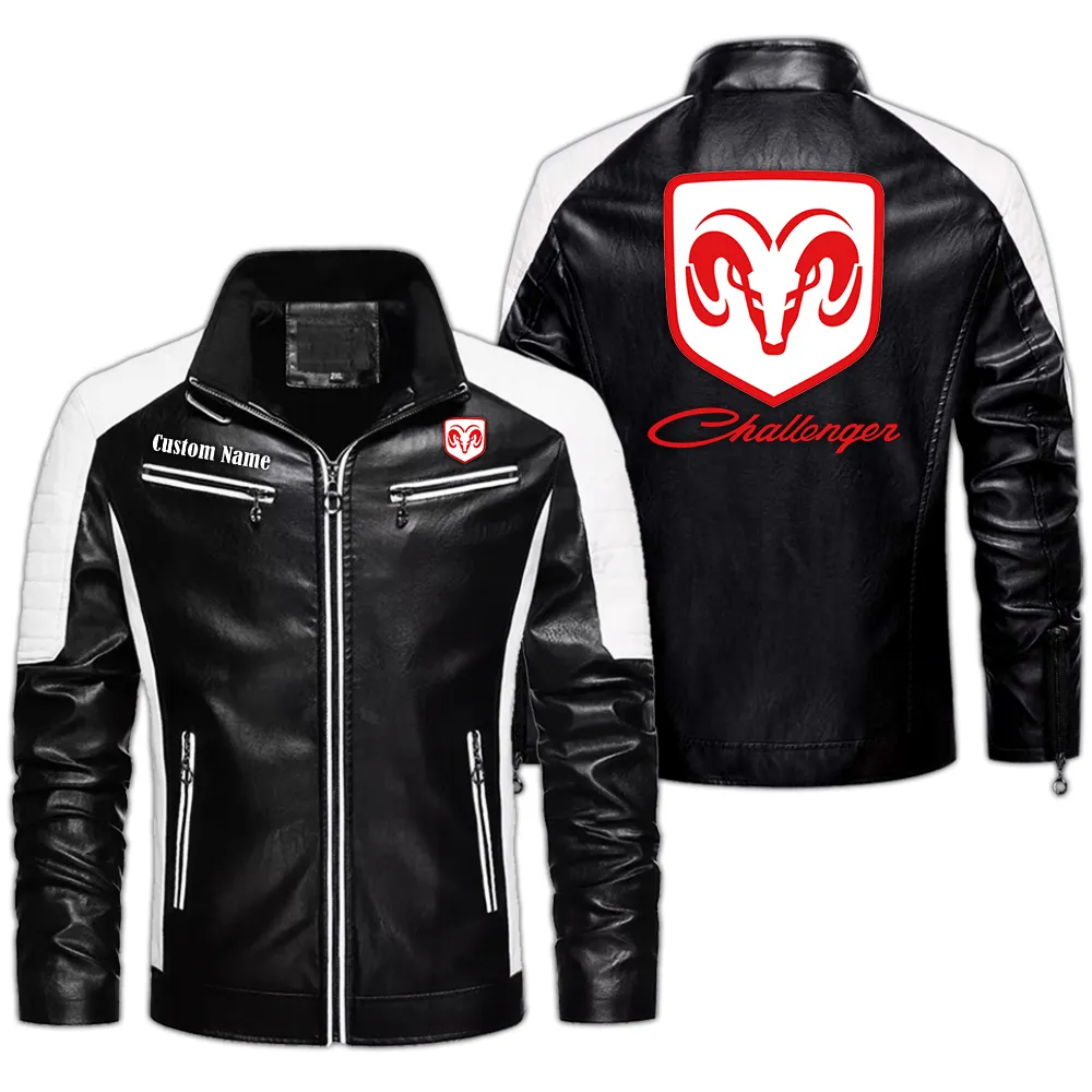 Street Machine Men's Pu Leather Jacket, Car Enthusiast Leather Look CAR040 - Black