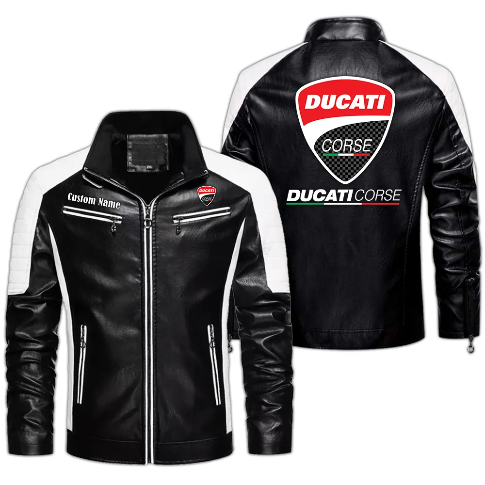 Racing Legend Men's Pu Leather Jacket, Street-Ready PU Leather Jacket CAR040 - Black