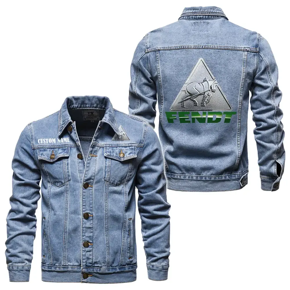 Powerful Tillage Tractor Denim Jacket, Denim Spirit for Drivers CAR190 - Light Blue