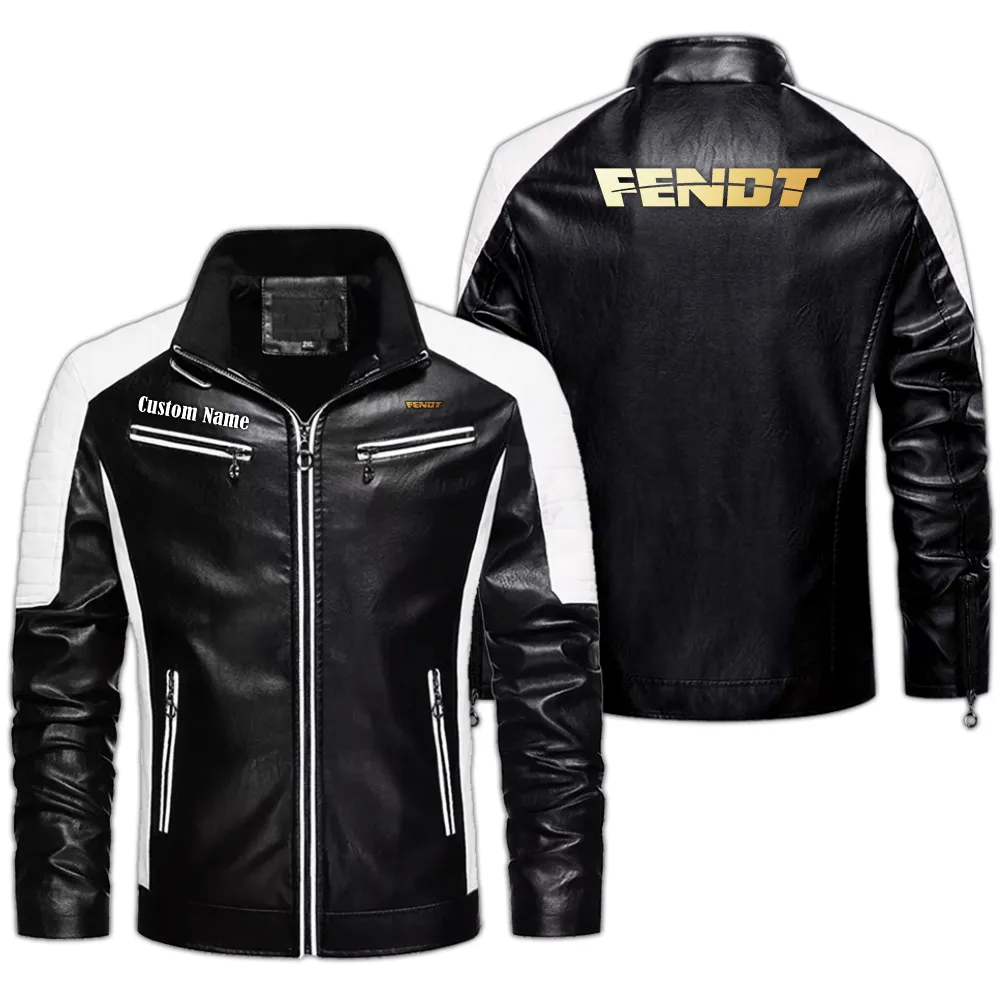 High-Performance Tractor Men's Pu Leather Jacket, Road-Ready PU Leather Style CAR040 - Black