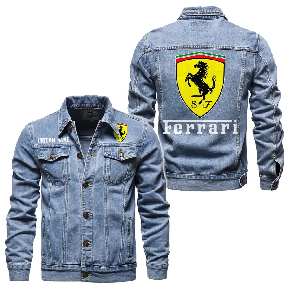 Superfast Road Car Denim Jacket, Road-Ready Denim Jacket CAR190 - Light Blue