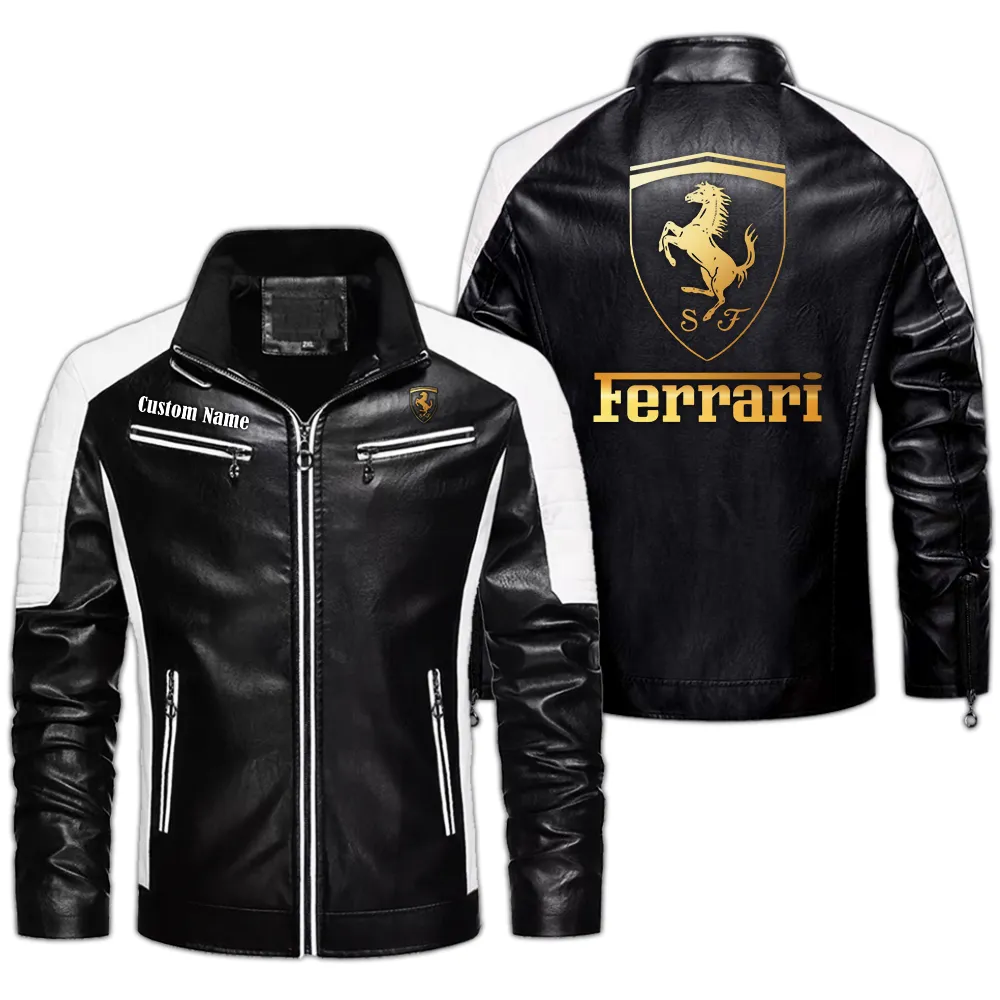 Performance GT Men's Pu Leather Jacket, Motorcycle Spirit PU Style CAR040 - Black