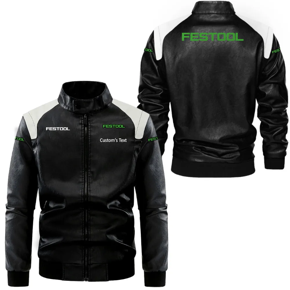 Carpentry Gear Black And White Leather Jacket, Driven Lifestyle Leather Strength CAR080