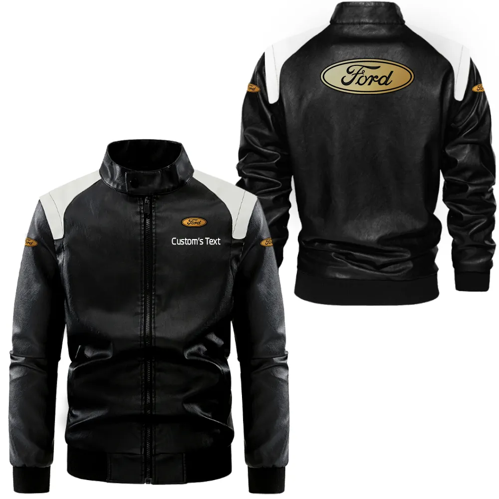 Vintage Ride Black And White Leather Jacket, Driven Lifestyle Leather Strength CAR080