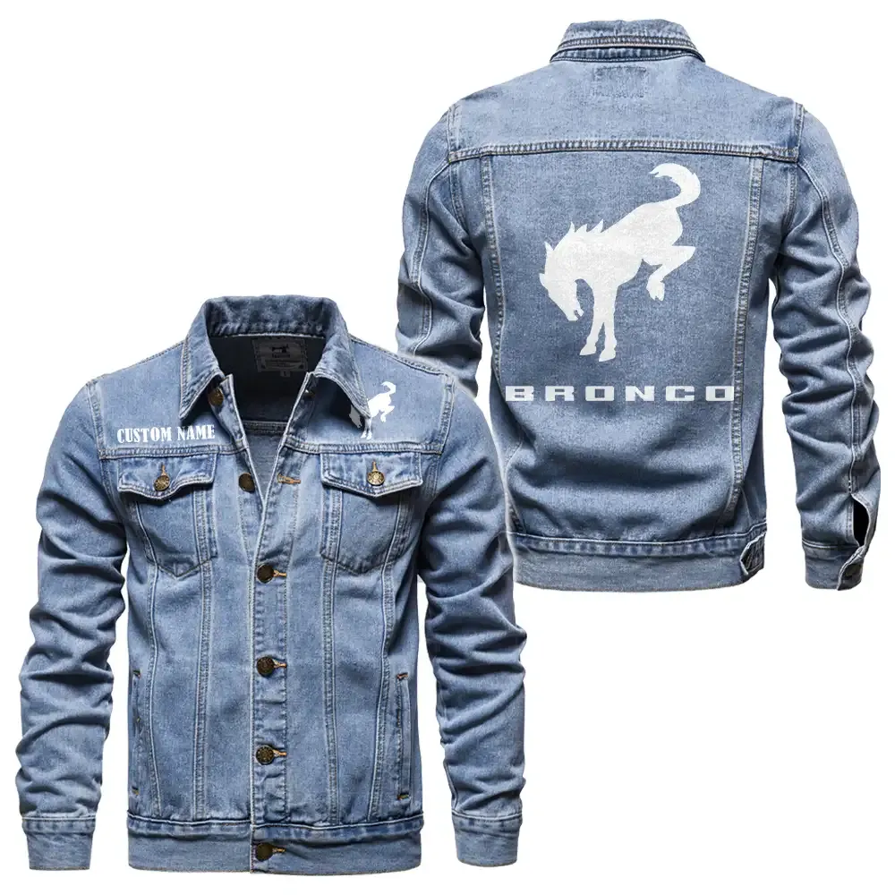 Retro Off-Road Cruiser Denim Jacket, Garage-Ready Denim Wear CAR190 - Light Blue