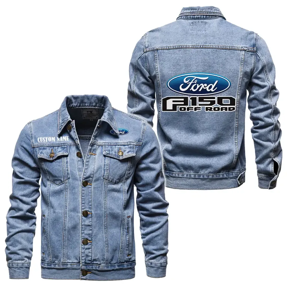 Pickup Truck Denim Jacket, Rugged Style Everyday Denim CAR190 - Light Blue