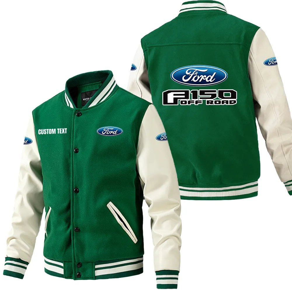 Car Lovers Leather Baseball Jacket, Street-Ready Leather Jacket CAR180 - Green