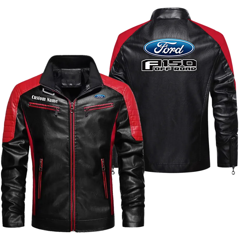 Classic Coupe Men's Pu Leather Jacket, Road Spirit PU Strength CAR040 - Red