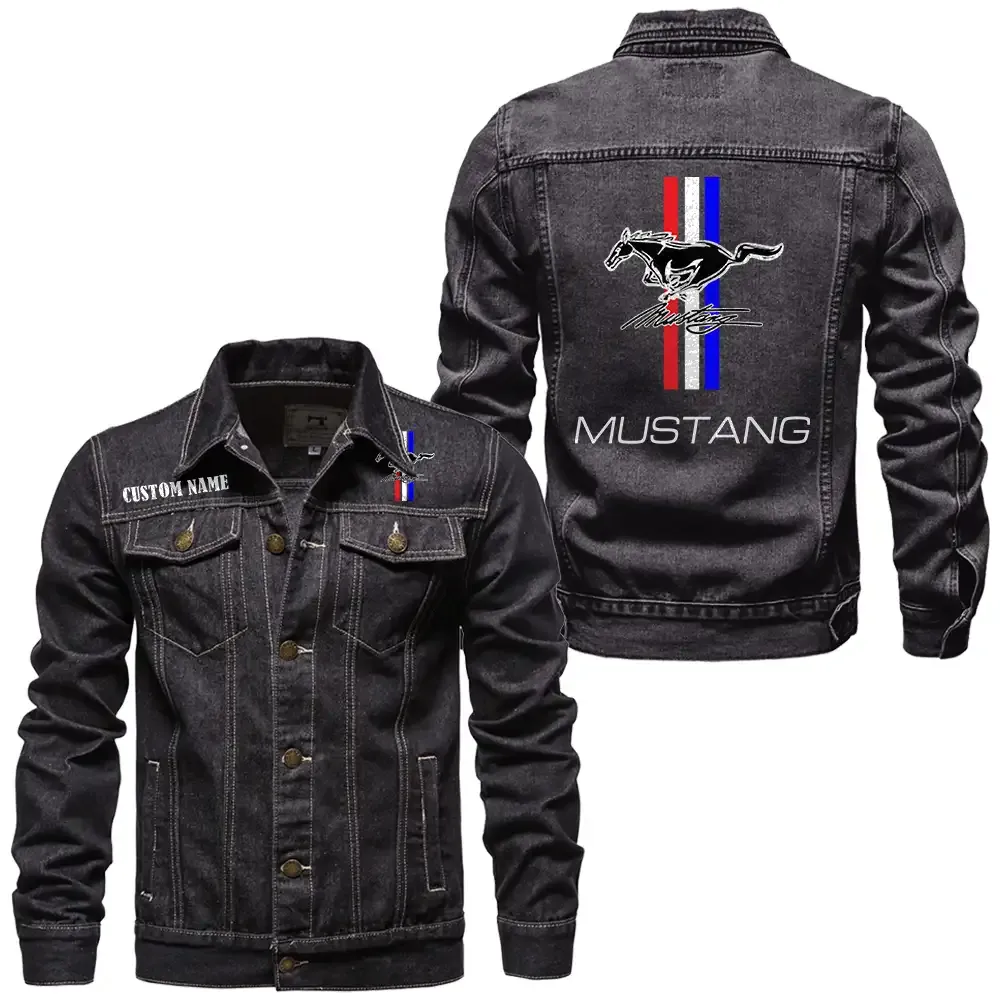Fastback Coupe Denim Jacket, Garage-Ready Denim Wear CAR190 - Black