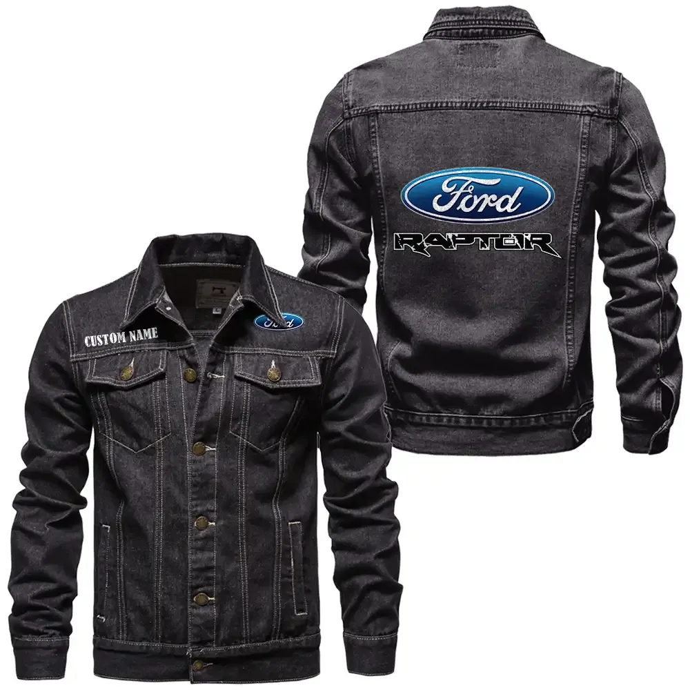 Rugged Motion Denim Jacket, Classic Fit Gearhead Spirit CAR190 - Black