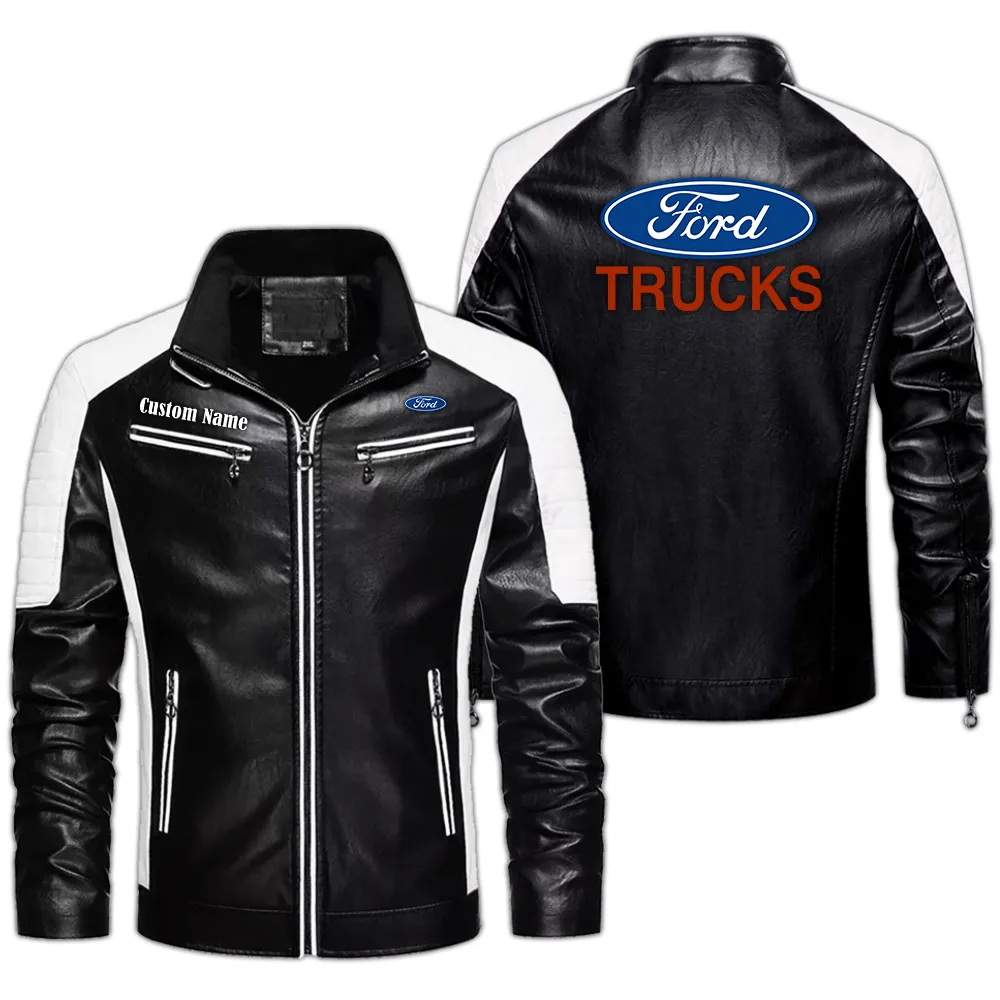 Truck Tough Men's Pu Leather Jacket, Classic PU Leather Jacket CAR040 - Black