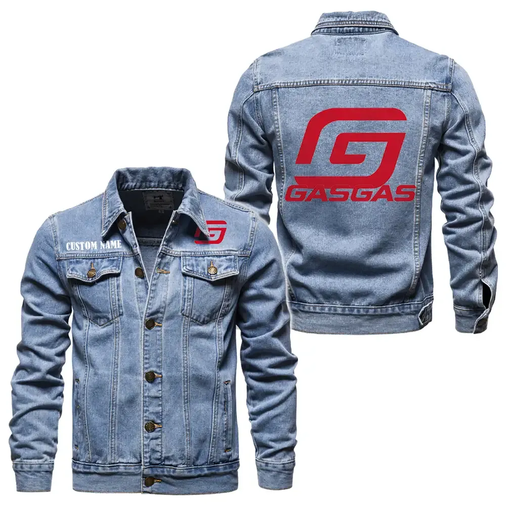 Motocross Ride Denim Jacket, True Gearhead Denim Look CAR190 - Light Blue