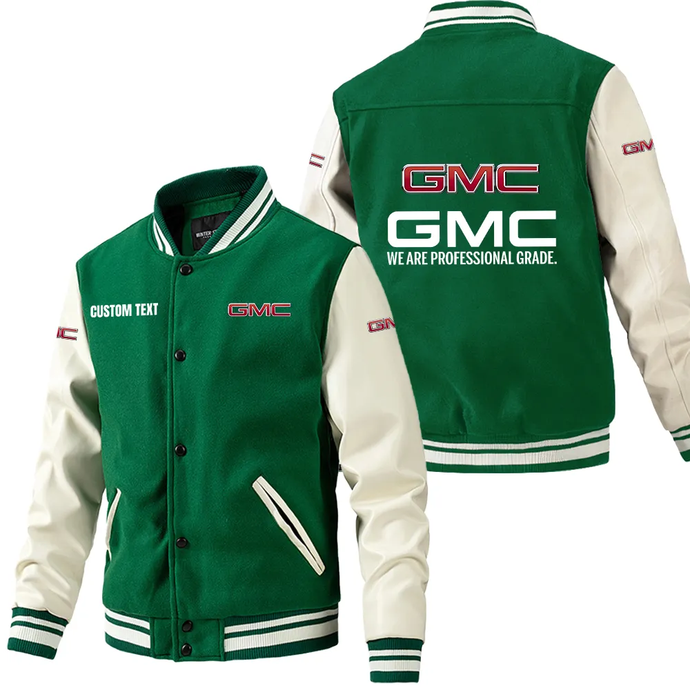 Professional Grade Truck Leather Baseball Jacket, Leather Strength Rider Spirit CAR180 - Green