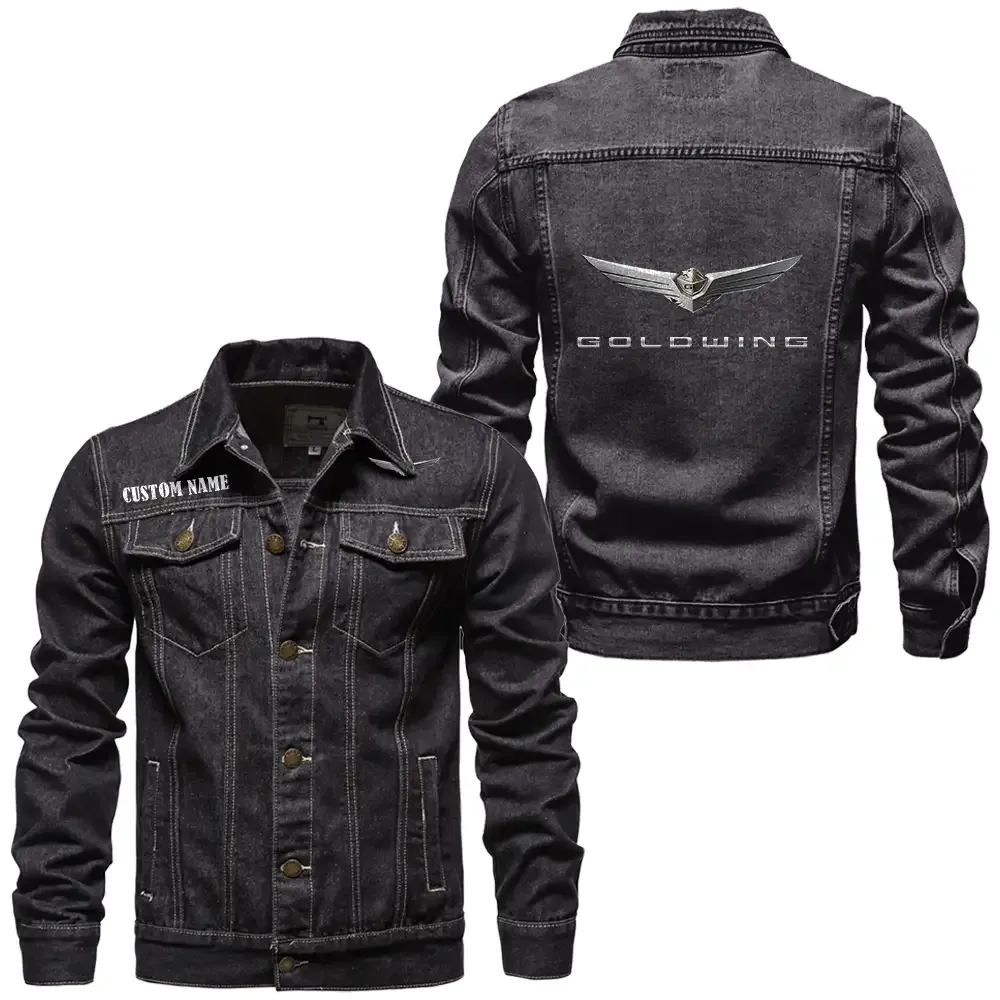 Grand Touring Motorbike Denim Jacket, Road-Ready Denim Jacket CAR190 - Black
