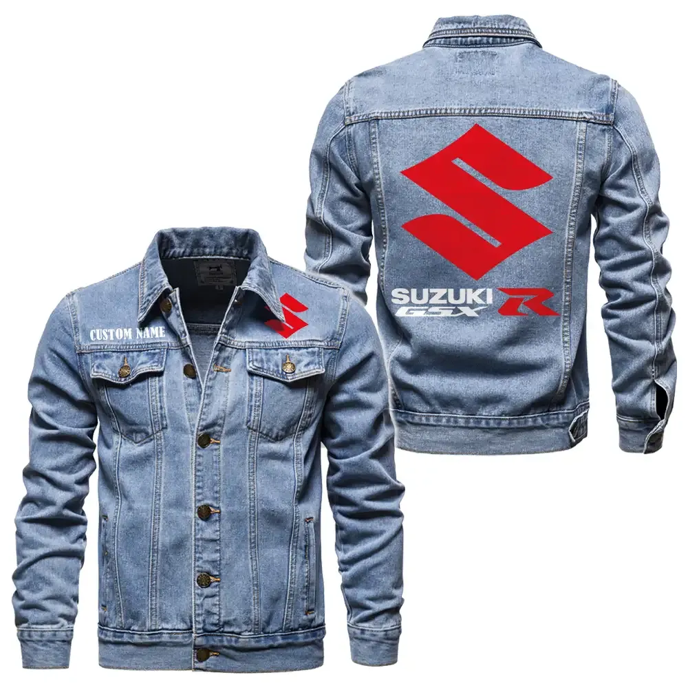 Street Racer Denim Jacket, Denim Strength for Drivers CAR190 - Light Blue