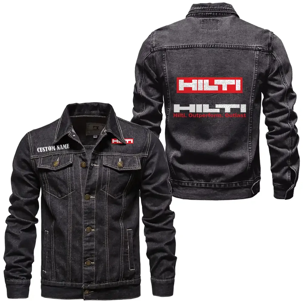 Strong Fit Denim Jacket, Durable Denim Road Spirit CAR190 - Black