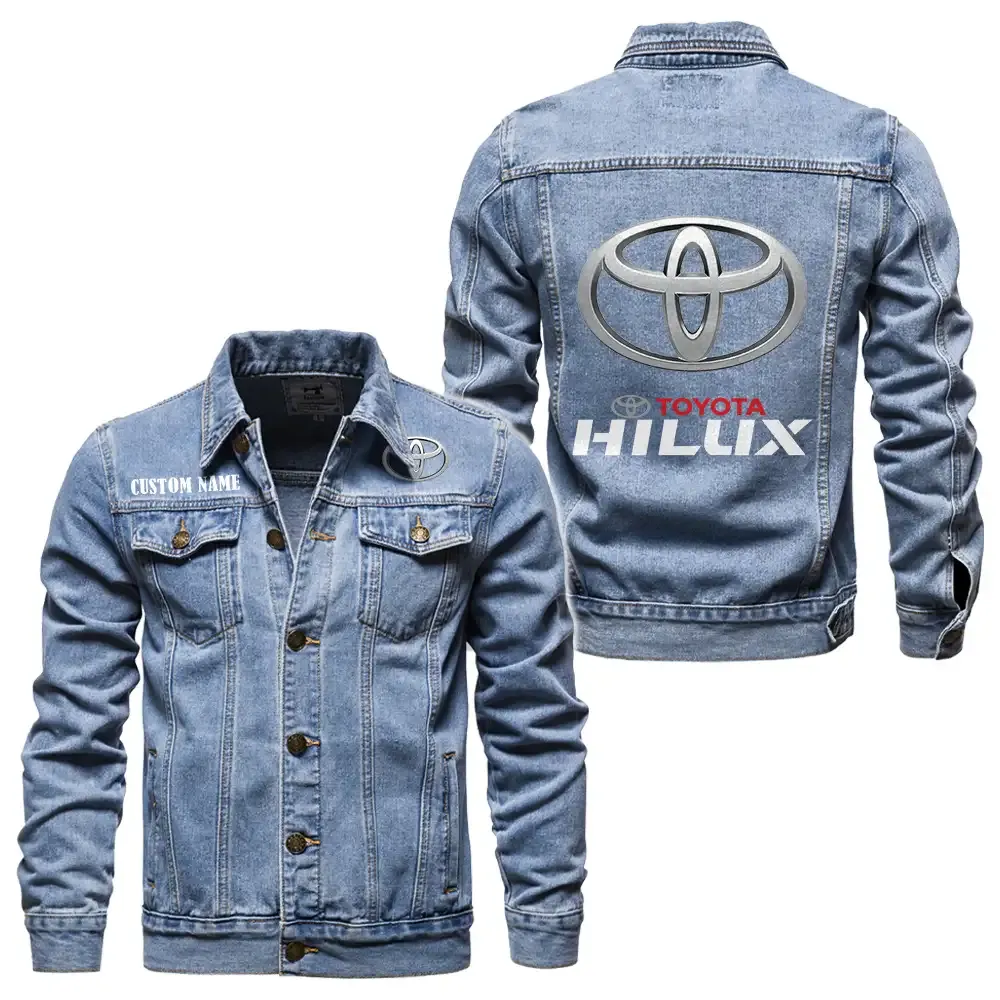 Compact Pickup Denim Jacket, Garage-Ready Denim Wear CAR190 - Light Blue