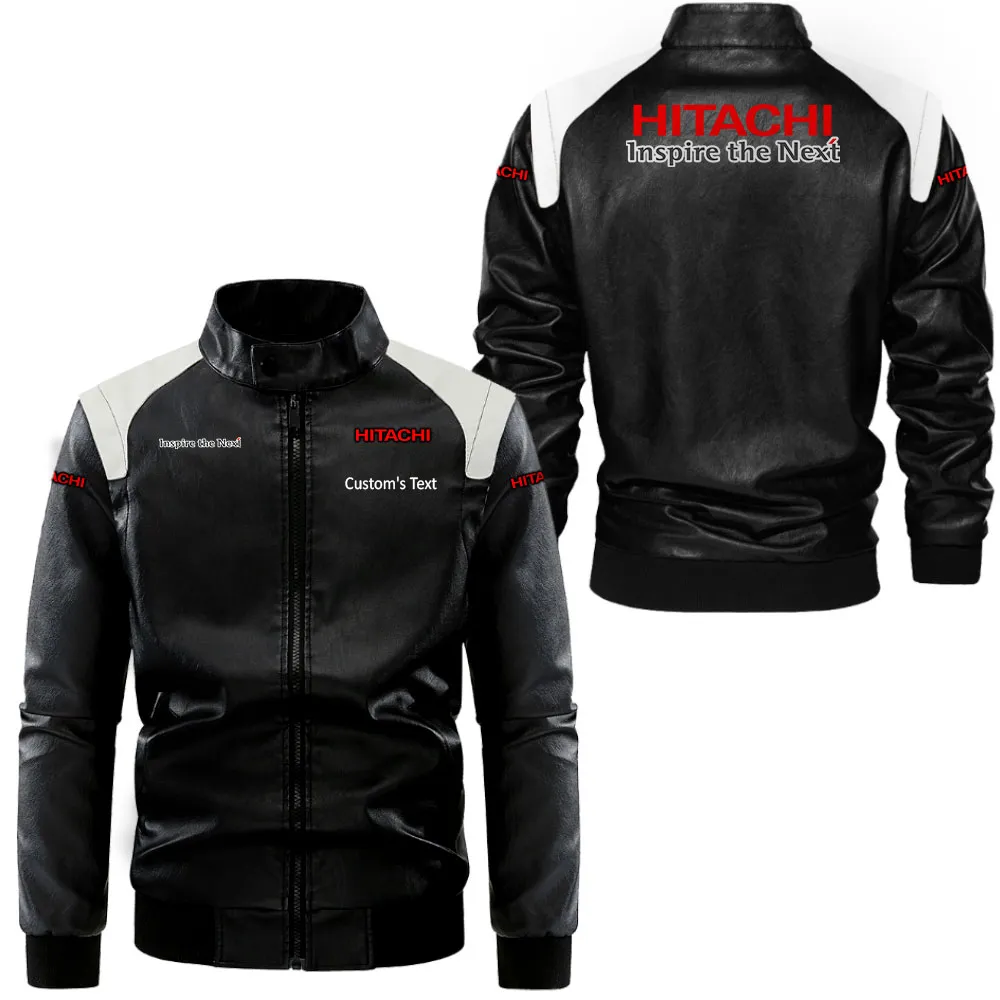 Motion Drive Black And White Leather Jacket, Rugged Everyday Two-Tone Jacket CAR080