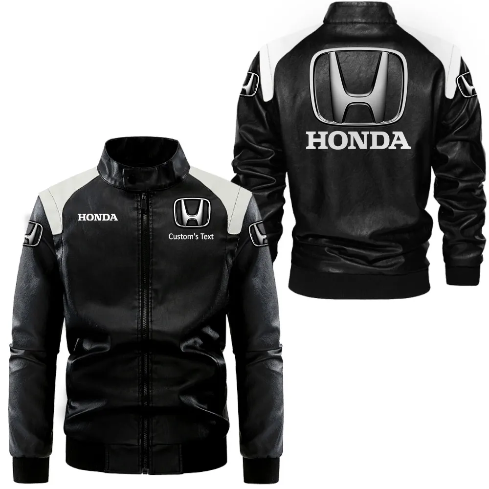 Passenger Vehicle Black And White Leather Jacket, Road Tested Two-Tone Jacket CAR080