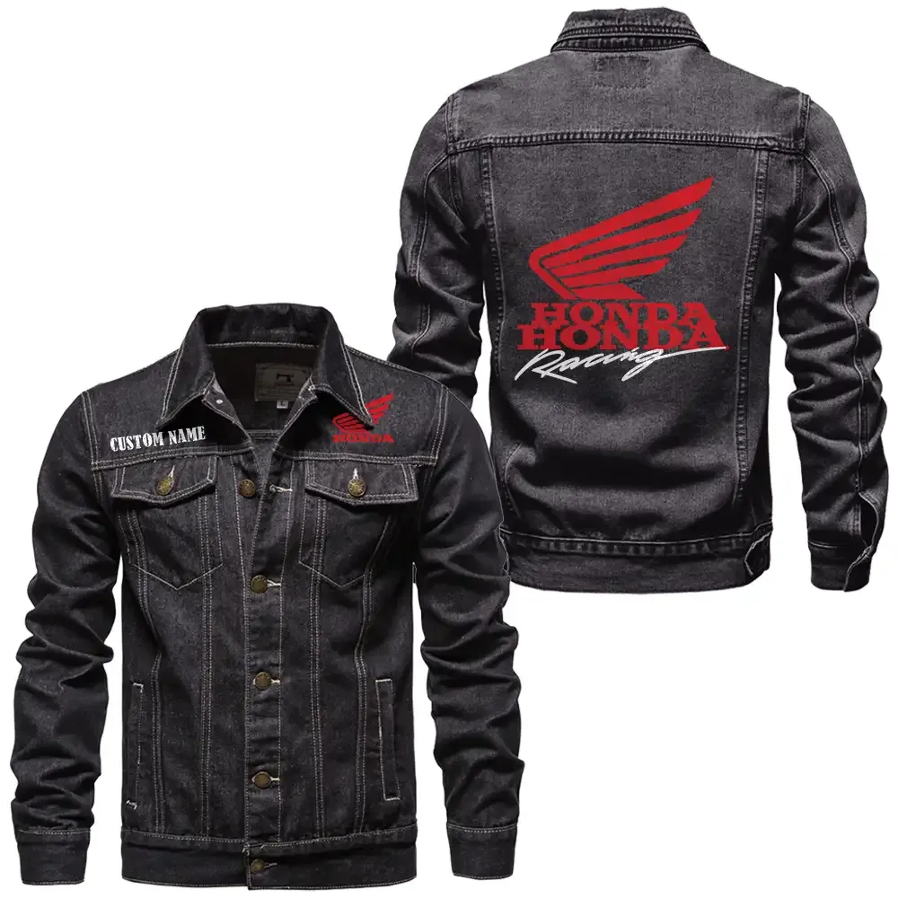 Touring Motorcycle Denim Jacket, Durable Denim Road Spirit CAR190 - Black