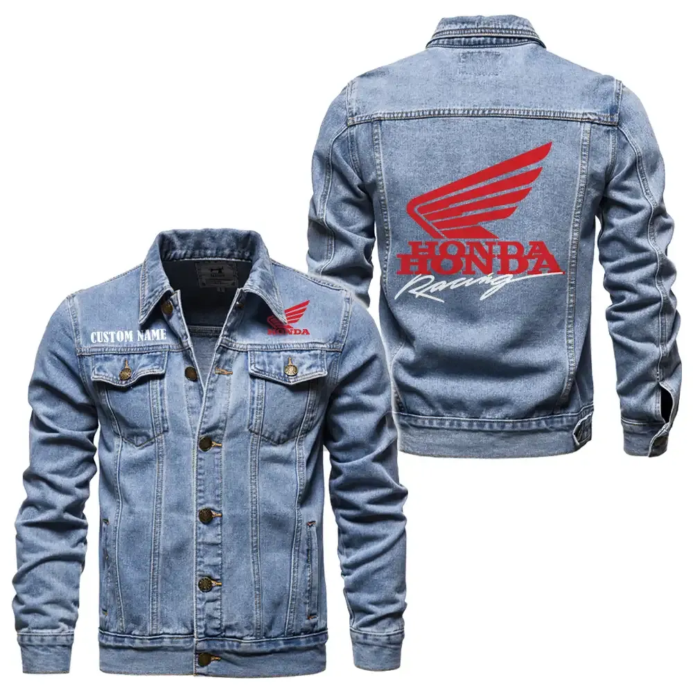 Scooter Denim Jacket, Ride Bold in Denim CAR190 - Light Blue