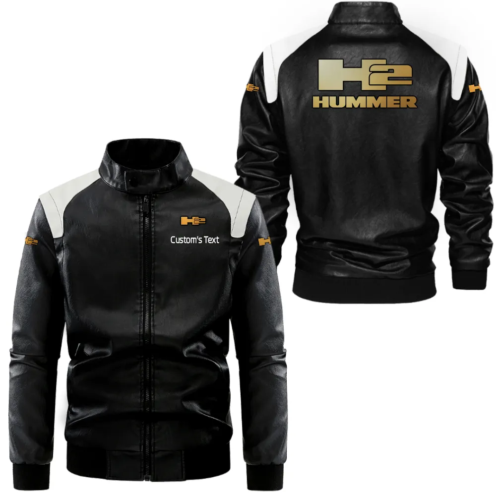 Rugged Adventure Vehicle Black And White Leather Jacket, Driven Style in Two-Tone CAR080