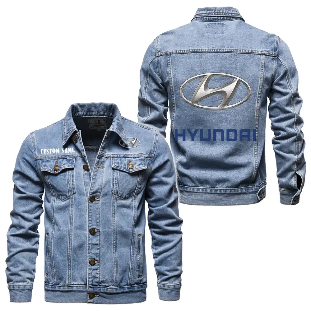Family Car Denim Jacket, Garage-Ready Denim Wear CAR190 - Light Blue