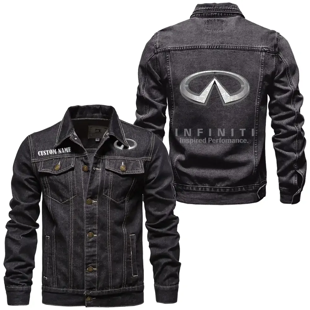 Upscale Automobile Denim Jacket, True Gearhead Denim Look CAR190 - Black