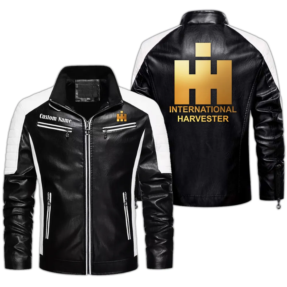 Crop Harvester Men's Pu Leather Jacket, Road-Ready PU Leather Style CAR040 - Black