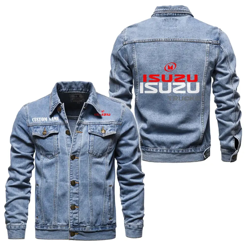 Sturdy Pickup Denim Jacket, Car Lover's Denim Jacket CAR190 - Light Blue