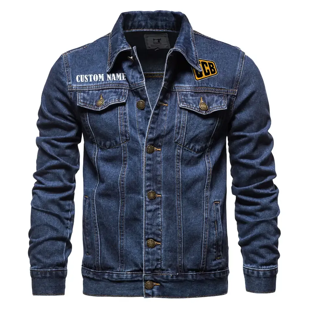 Heavy-Duty Backhoe Denim Jacket, Denim Jacket Built Tough CAR190 - Dark Blue