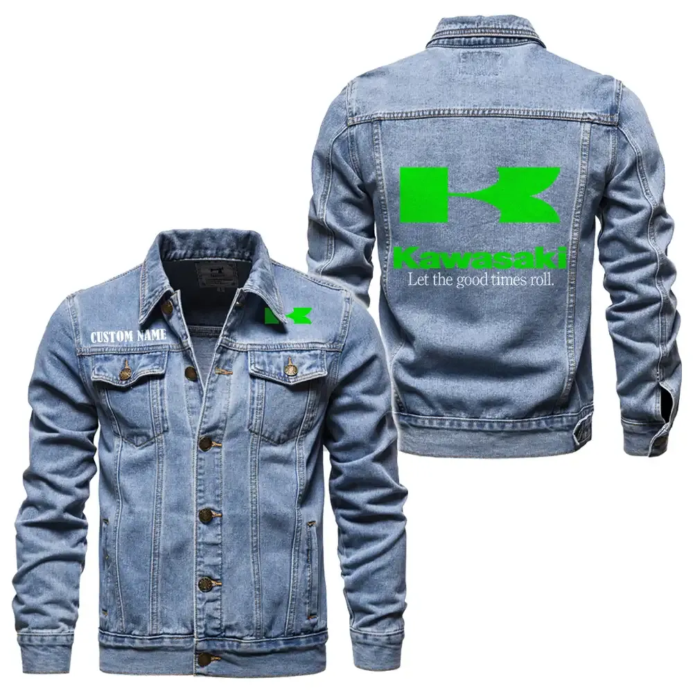 Rider’s Choice Bike Denim Jacket, All-Season Denim for Riders CAR190 - Light Blue