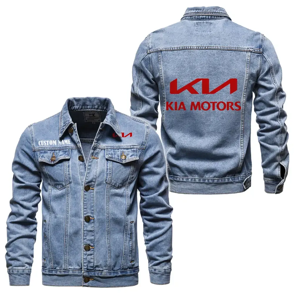 Affordable Auto Denim Jacket, Rugged Style Everyday Denim CAR190 - Light Blue