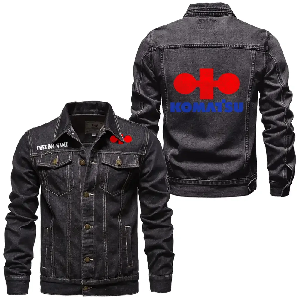 Earth Mover Denim Jacket, Motorcycle Pride Denim Style CAR190 - Black