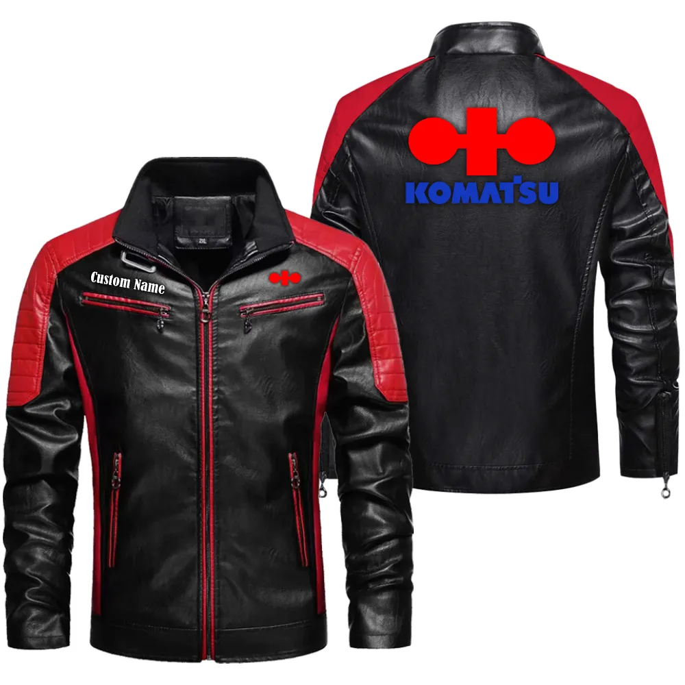 Heavy Duty Machine Men's Pu Leather Jacket, Road Tested PU Leather CAR040 - Red