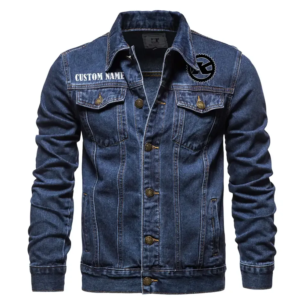 Trail Gear Denim Jacket, Motorcycle Pride Denim Style CAR190 - Dark Blue