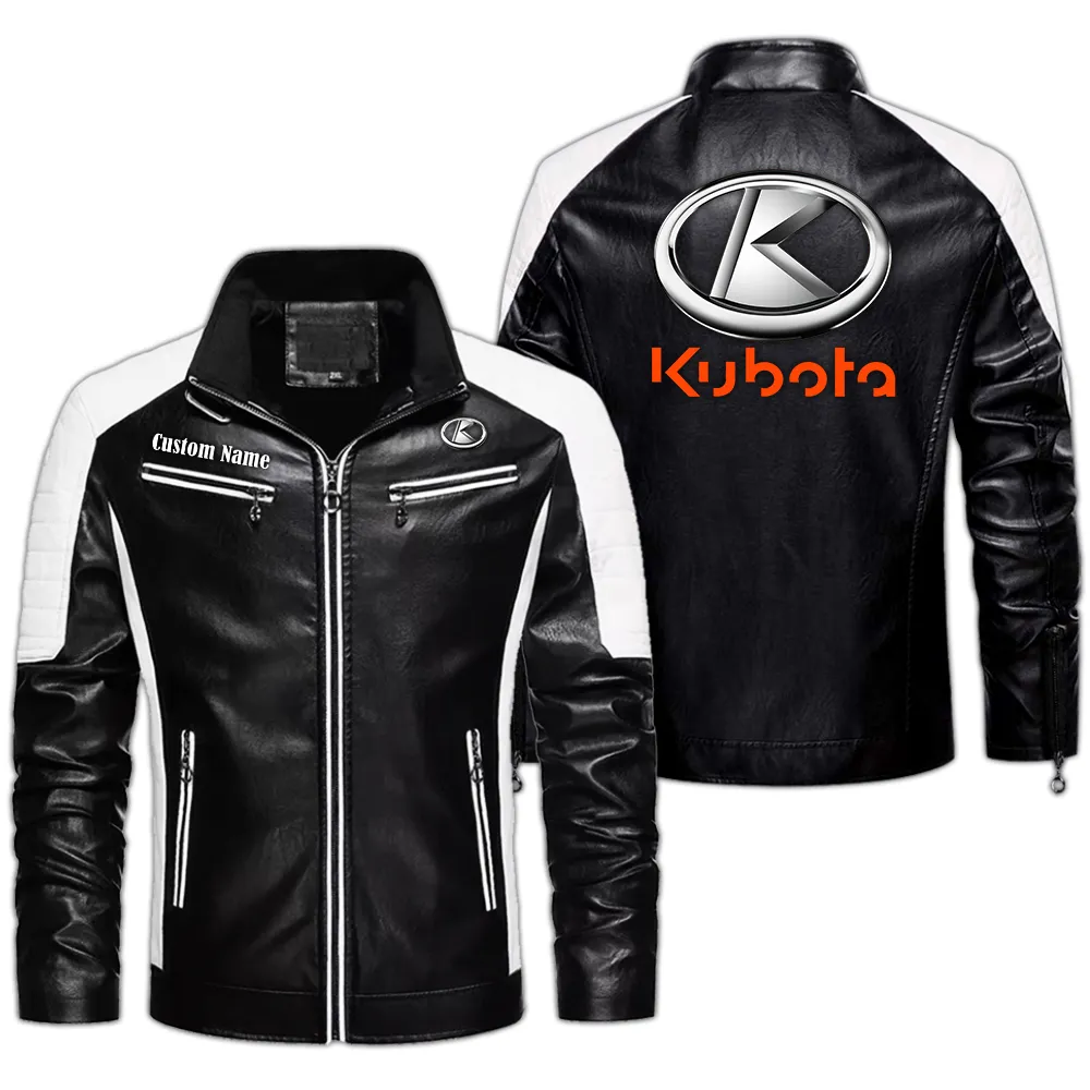 Versatile Farm Tractor Men's Pu Leather Jacket, Bold PU Leather Edge CAR040 - Black
