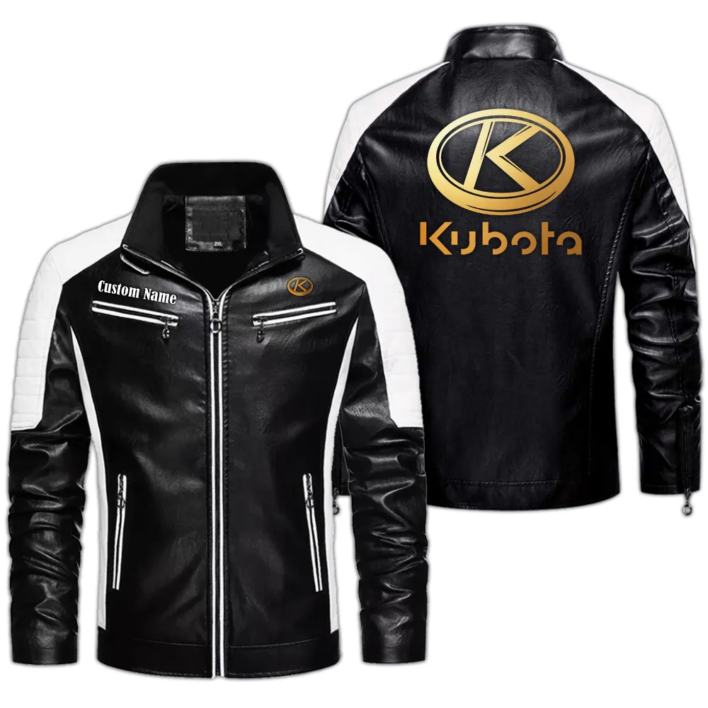 All-Round Utility Tractor Men's Pu Leather Jacket, Bold PU Leather Edge CAR040 - Black