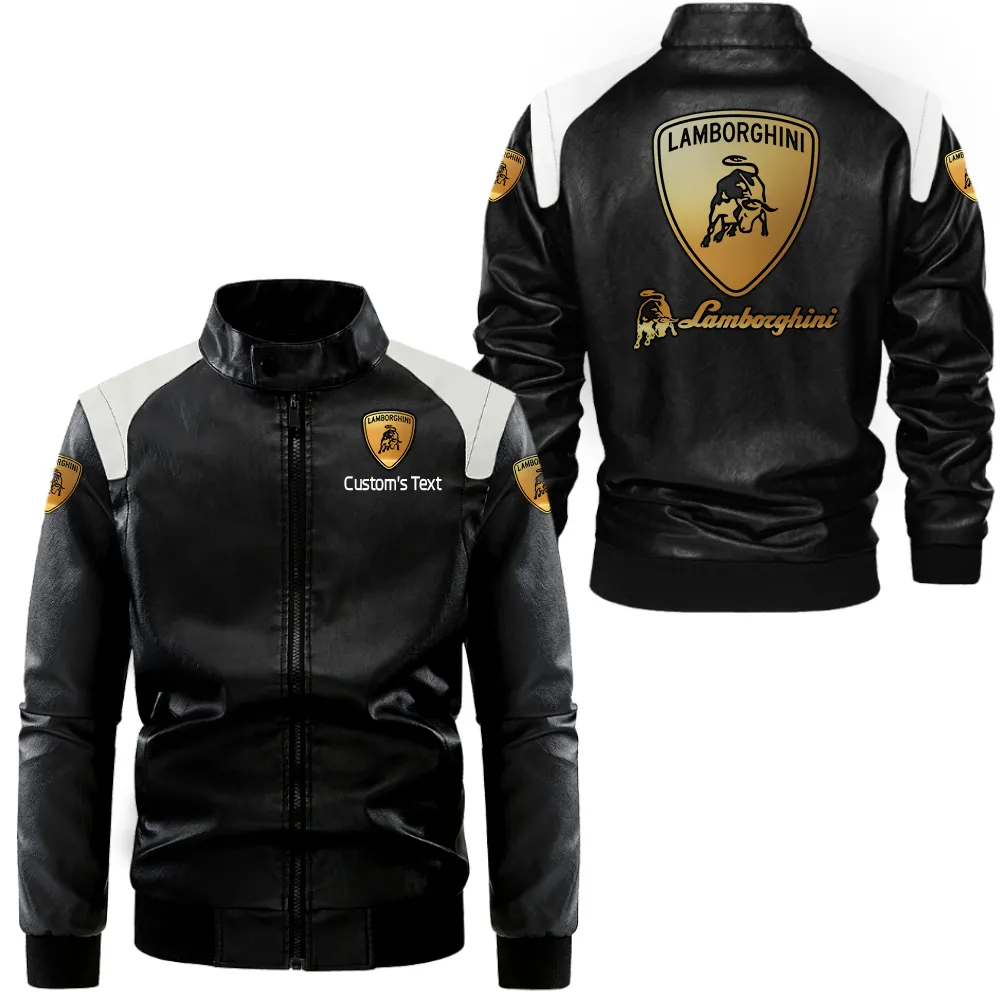 Italian Speed Machine Black And White Leather Jacket, Driven Lifestyle Leather Strength CAR080